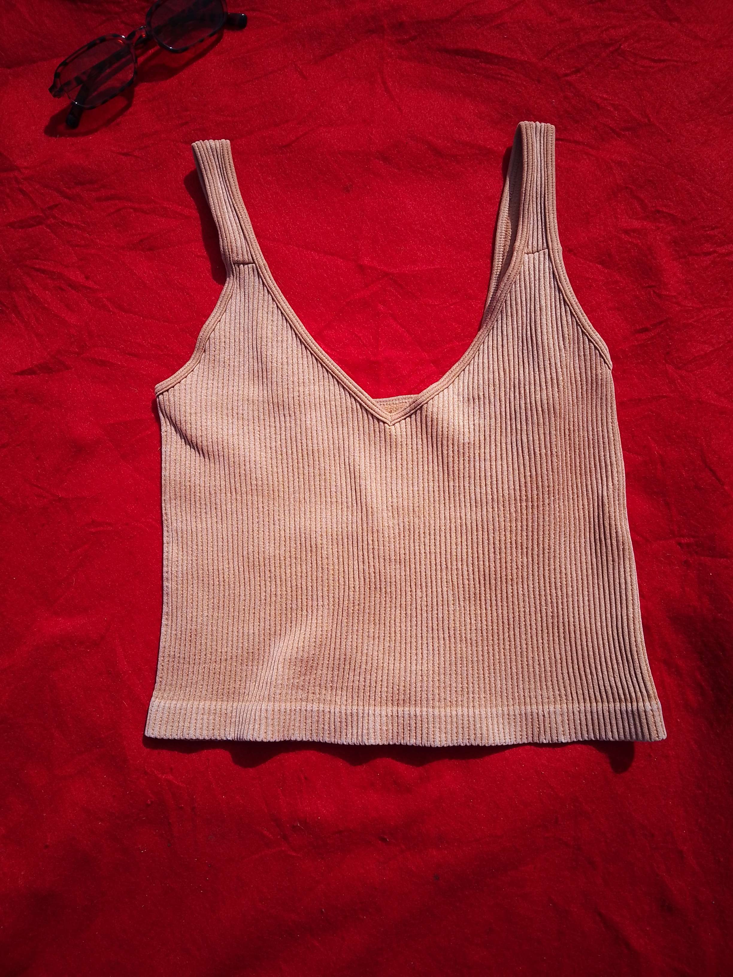 Strawberry Bliss Plunge Neck Top.